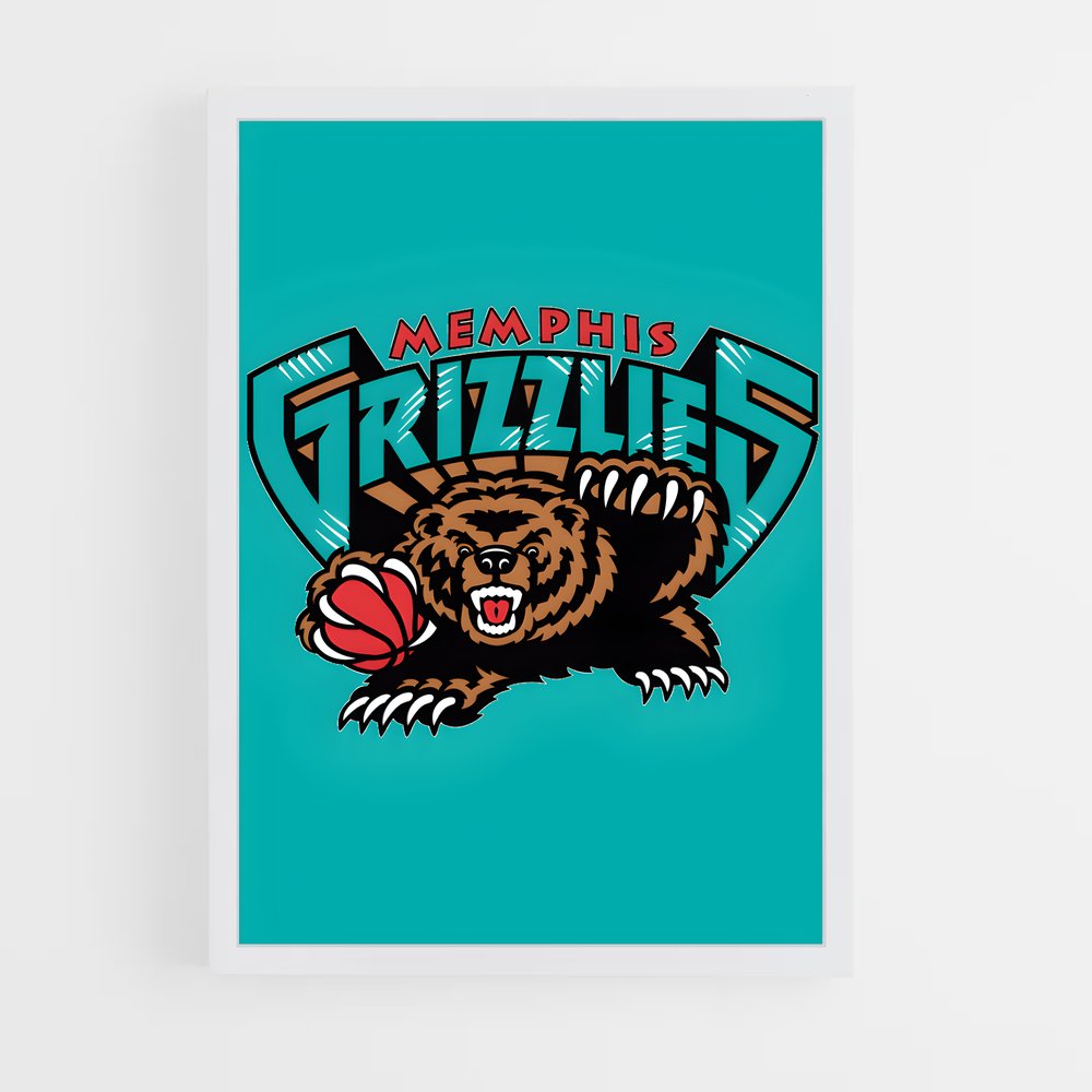Poster Grizzlies en Action – affiche Basketball (vue 3)